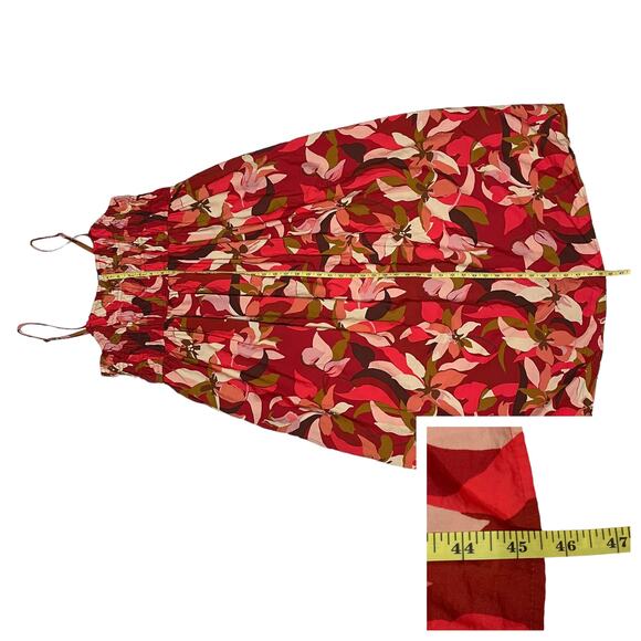 A New Day Spaghetti Strap Smocked Dress - Dark Red Floral - XXL - Picture 4 of 13
